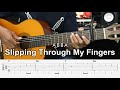 Slipping Through My Fingers - ABBA - Fingerstyle Guitar Tutorial   TAB & Lyrics