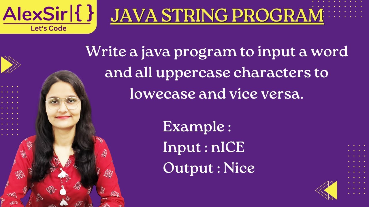 Class 10 ICSE JAVA | Program in Java to replace all uppercase ...