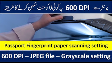 Scan documents on 600 Dpi grayscale jpeg file | MRP Project | Capturing Fingerprints Pak Identity