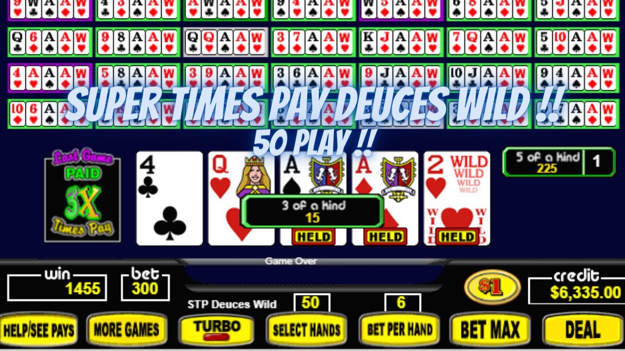 Free Super Times Pay Video Poker Super times pay deuces wild video poker 50 play !!! (practice) - YouTube