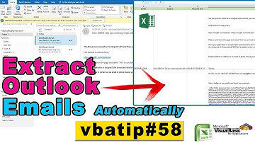 how to extract outlook emails automatically using VBA | free download - vbatip#58