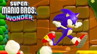 Playable Sonic in Super Mario Bros. Wonder