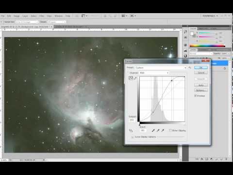 Astrophotography Processing in Photoshop - Stretch - Composite - Color Correct - Sharpen