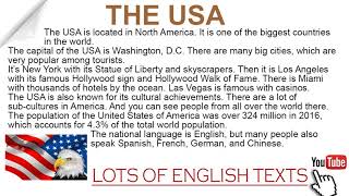 The USA | Lots of English Texts with Audio