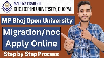 mp bhoj university migration apply online,bhoj migration, mp bhoj open university migration #mpbhoj