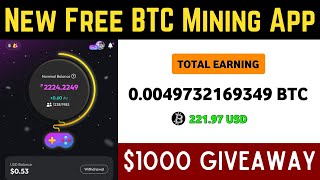 New Free BTC Mining app 2023 || earn free bitcoin | Latest BTC Earning app