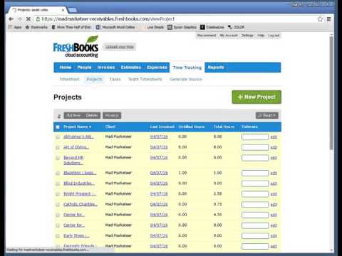 FRESHBOOKS TUTORIAL LOGGING HOURS