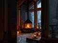 Cozy Winter Window ❄️ Fireplace &amp; Snowfall (No Music) #CozyAmbience  #Fireplace #Snowfall