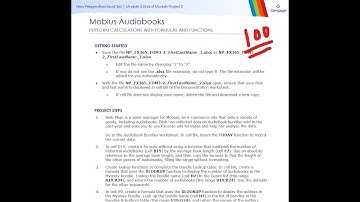 New Perspectives Excel 365 | Module 3: End of Module Project 2