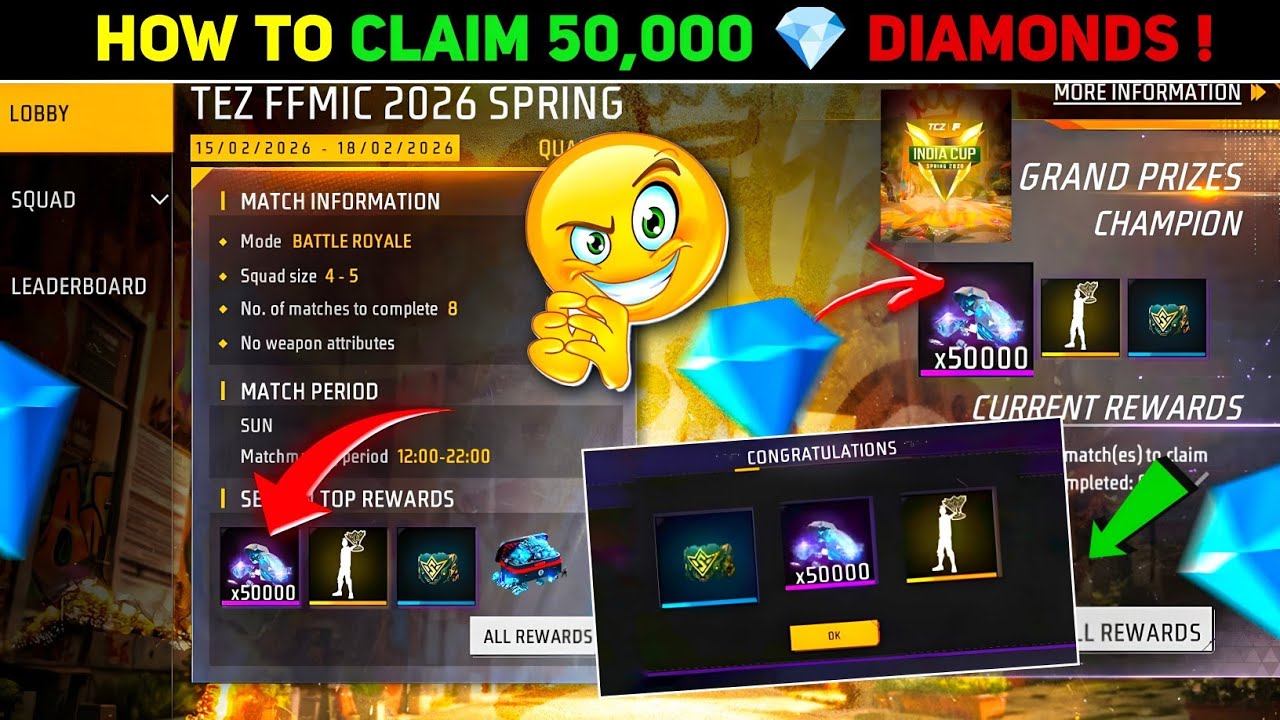 💎 How To Claim 50000 diamonds In Free Fire |🔥 How To Play India Cup Free Fire In Telugu