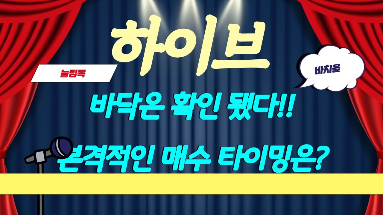 ⁣하이브 바닥은 확인 됐다!! 본격적인 매수 타이밍은?