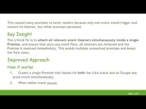 Handling Promise.race for Event Listeners in JavaScript Drawing Tools