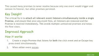 Handling Promise.race for Event Listeners in JavaScript Drawing Tools