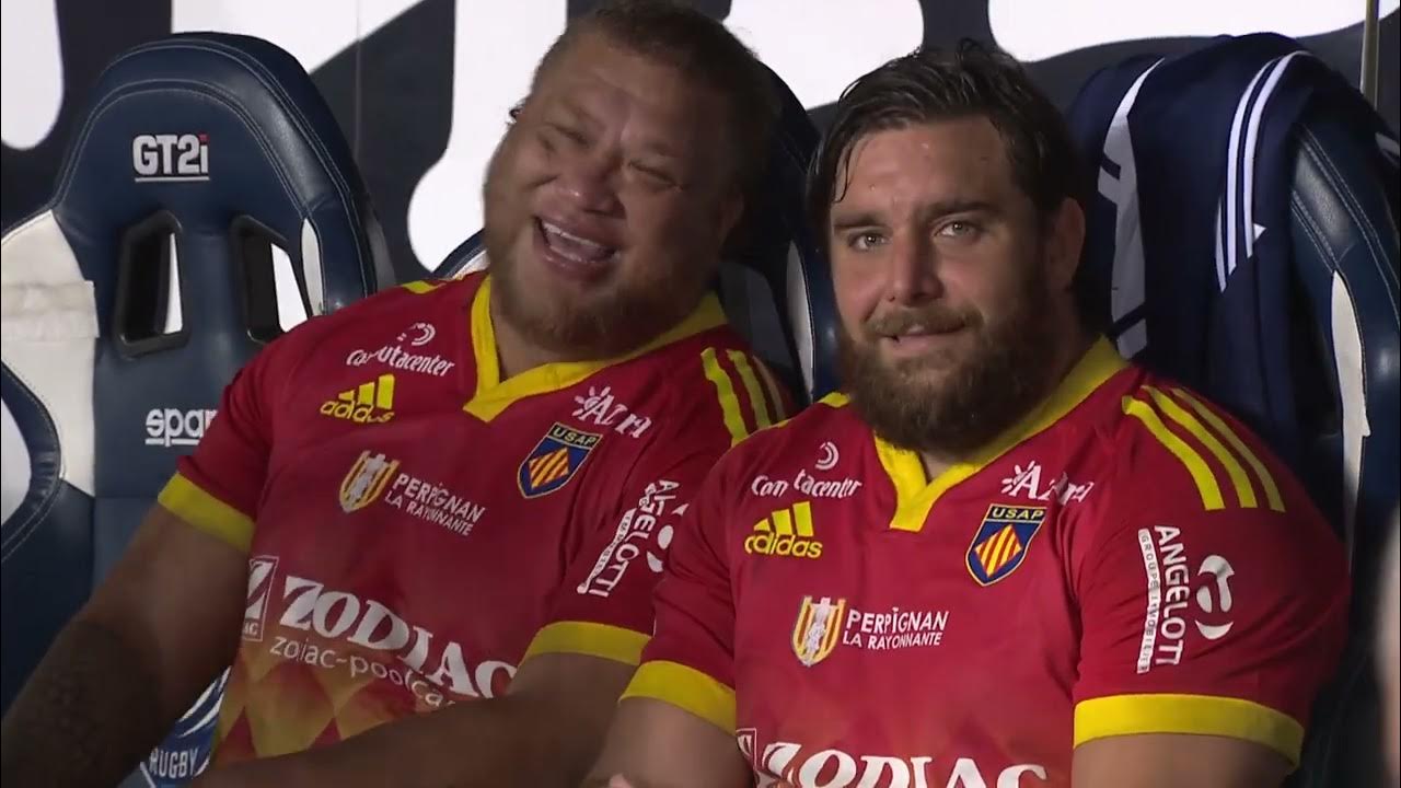 TOP 14 Essai de Jake McIntyre (USAP) Montpellier Hérault Rugby