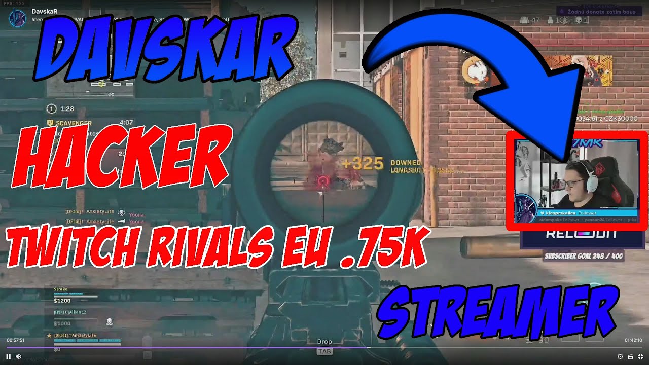 DavsKar Hacker Twitch Rivals EU 75.000 💲(AIMBOT) Warzone