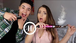 PAUSE CHALLENGE With GIRLFRIEND For 24 HOURS! *Gone Too Far* screenshot 5