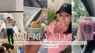 WEEKLY VLOG! New Starbucks Drinks, Beach Days & Running Update