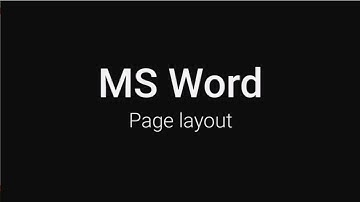 IGCSE ICT MS Word - Page Layout