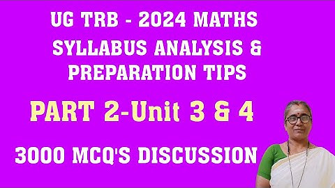 UG TRB-MATHS PREPARATION TIPS -PART 2 #ugtrbmaths