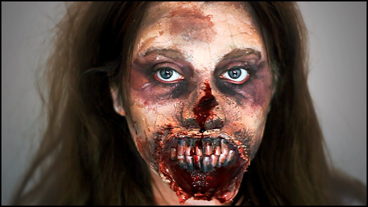 EASY SCARY GORY ZOMBIE FX MAKE UP TUTORIAL BLACK OPS III INSPIRED