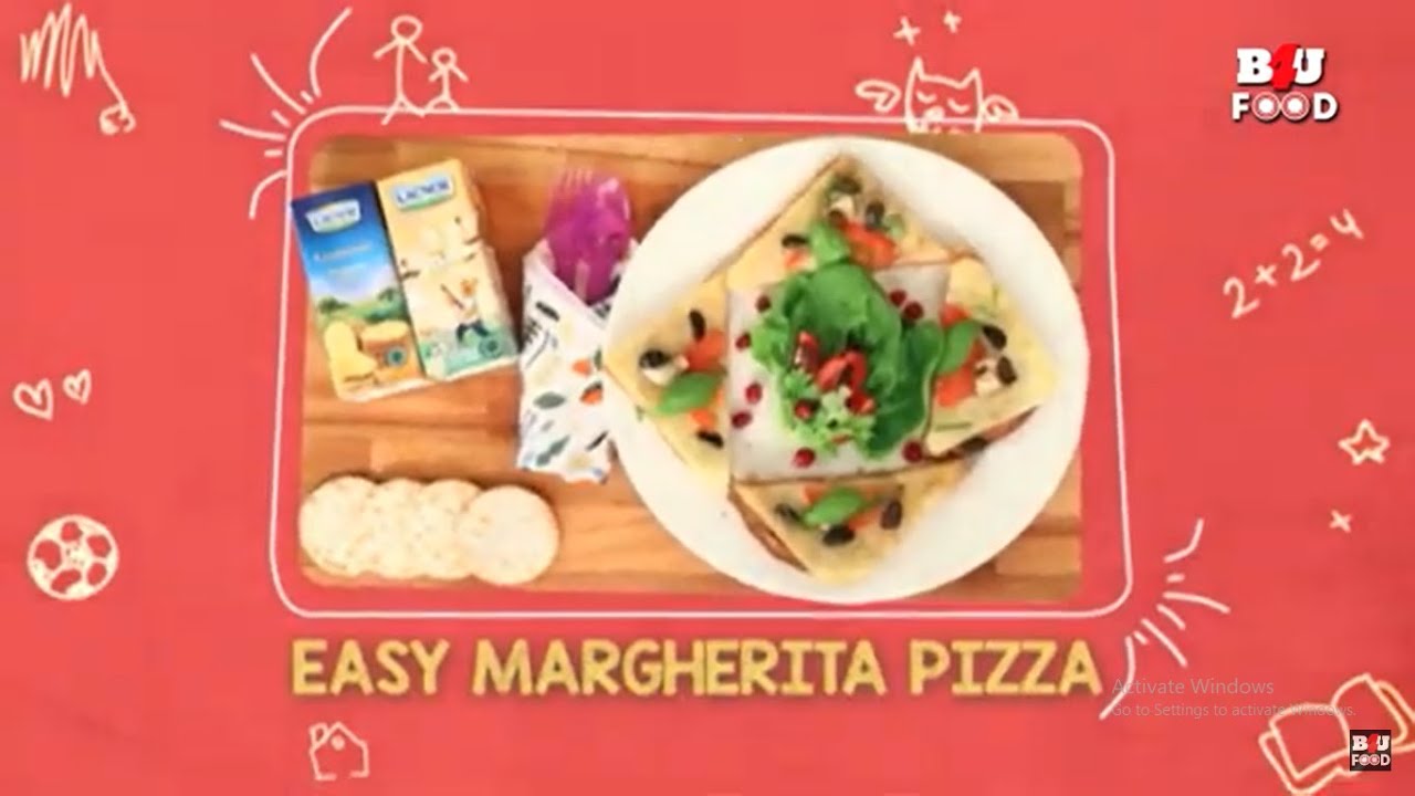 Easy Margherita Pizza Recipe Made by Kid | B4U Food