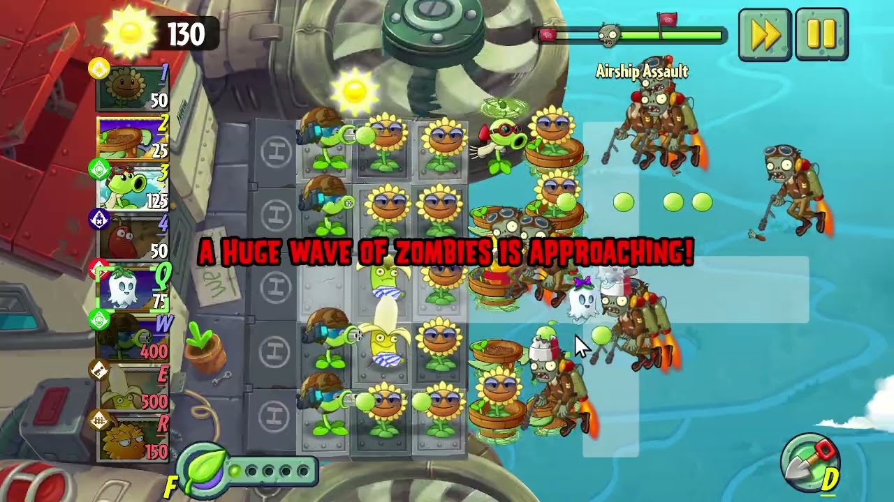 PvZ 2 Gardendless - Airship Assault