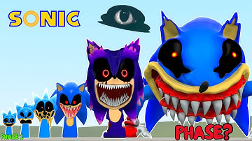 NEW EVOLUTION OF HORROR SPRUNKI OC SONIC.EXE PHASE 6 In Garry