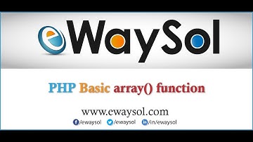 PHP Basic array() Function | eWaySol