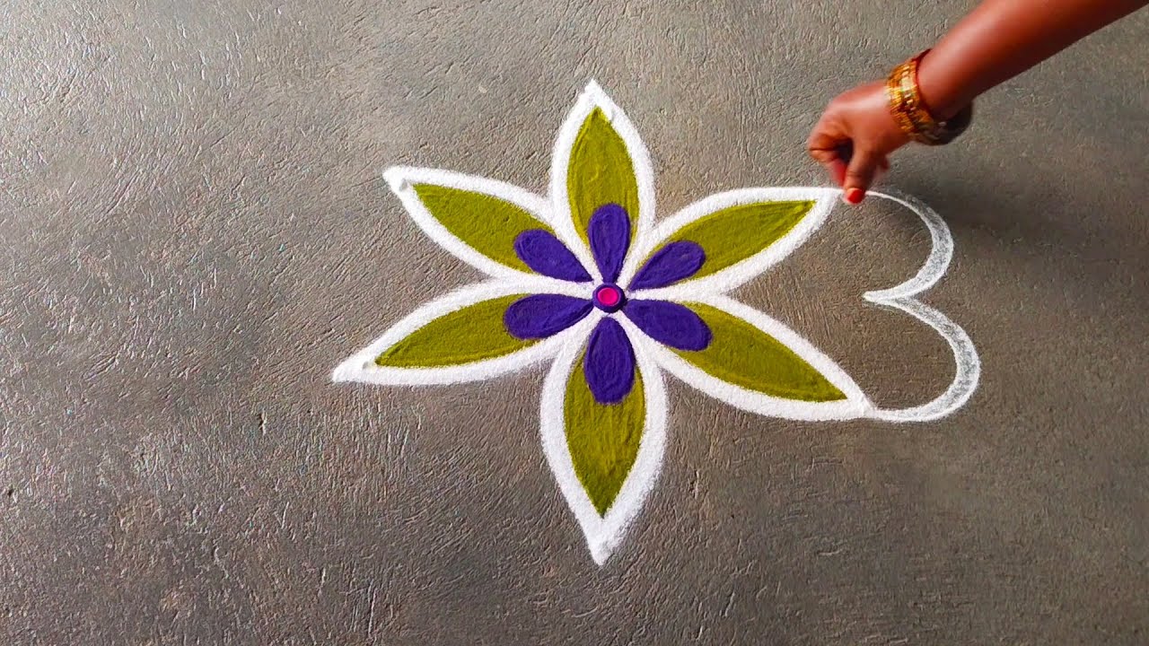 simple rangoli design 🙏❤️❤️❤️