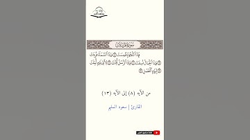 سورة المرسلات - من الآيه (8) إلى (13) القارئ سعود السليم  1445هـ - 2023 م