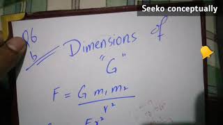 Find the dimensions of gravitation constant 