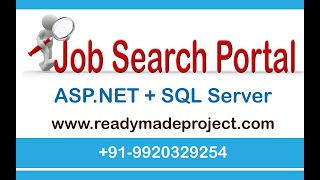 ASP.Net Job Portal Configuration and Working Demo by readymadeproject.com