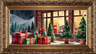 Christmas Greeting Card with Music | Gold Frame TV Art | Art Screensaver for TV 1 Hrs screenshot 3