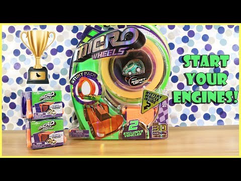 micro-wheels-cars-mini-motorized-machines-stunt-pack-&-garage-toy-opening!-|-birdew-reviews