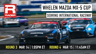 Mazda MX5 Cup 2024 | Round 3  Sebring International Raceway | Livestream