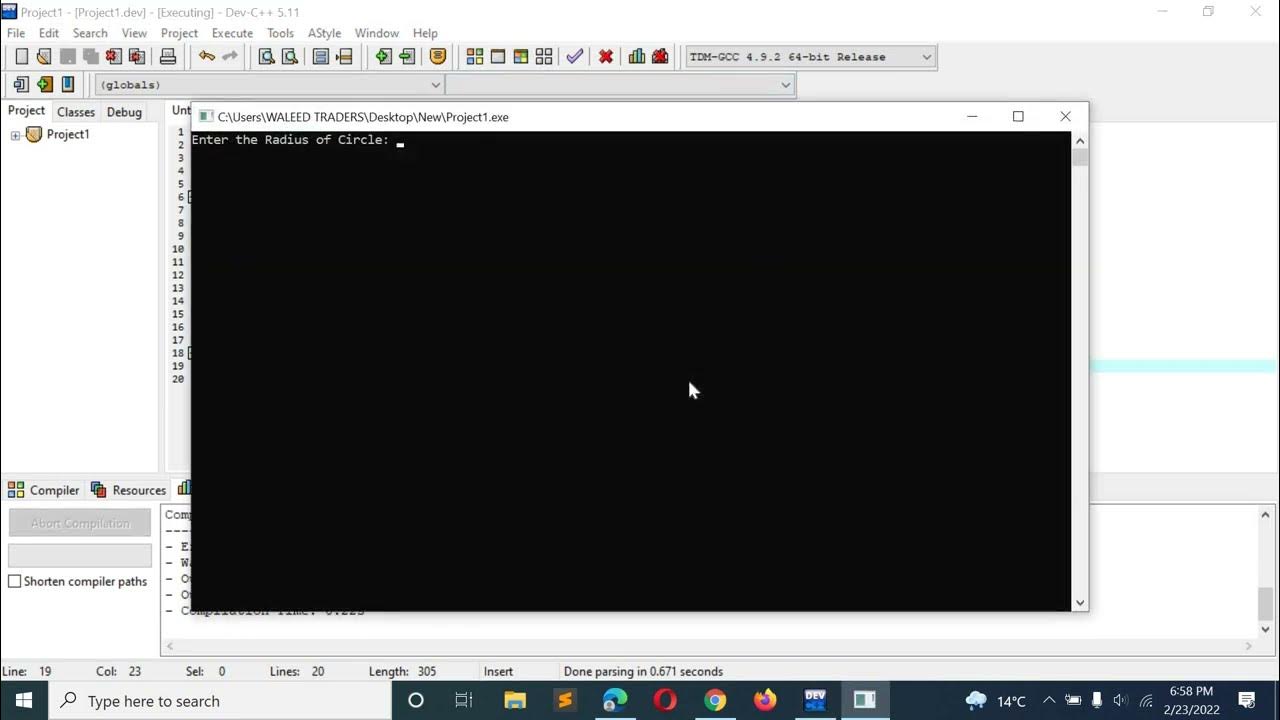 C++ Program to Find Area of Circle using Function - YouTube