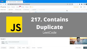 217  Contains Duplicate - LeetCode JavaScript