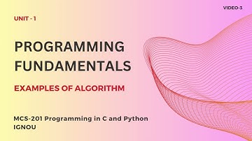 MCA First Semester || MCS201-Programming in C and Python || Unit-1 Lecture-3