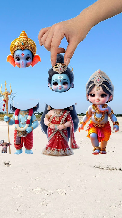 Jai Ganesh Deva 💕🚩😍 _ Lord Ganesh wrong head chalange _ vfx bhakti video _ #youtubeshorts #vfx