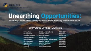 HUMBER COLLEGE - World Geography Final Project: BHP Australia Presentation