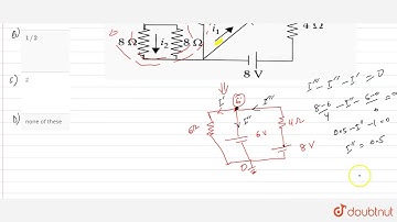In the circuit as shown in figure, the ratio of current `i_1//i_2` is lt br gt lt img src=https:...