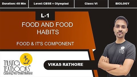 L-1 Food And Food Habits l Chapter 2 Food and Its Components Class 6 l Vikas Rathore l TTB