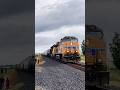 #UP 7360 leads a mixed freight through Sheridan, CA, with #bigboy #4014 waiting on a siding. #train