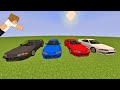 فلم ماين كرافت إشتريت أربعة سيارات ملونة أسطورية 