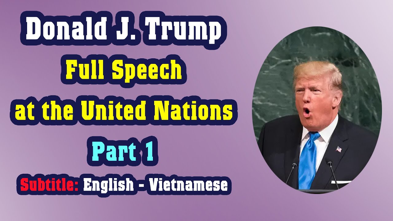 ⁣Learn English through the full speech by Donald Trump at the United Nations (Part 1)