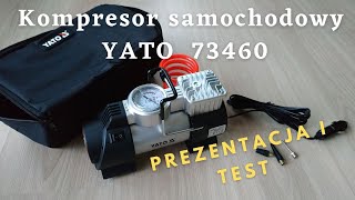 Pompowanie koła kompresor samochodowy 12V | Kompresor samochodowy YATO 73460 | Test kompresora