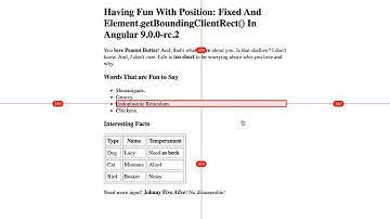 Having Fun With Position: Fixed And Element.getBoundingClientRect() In Angular 9.0.0-rc.2