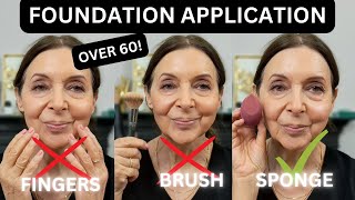 HOW TO APPLY FOUNDATION: BRUSH, SPONGE, FINGERS | BEST APPLICATION OVER 60! screenshot 3