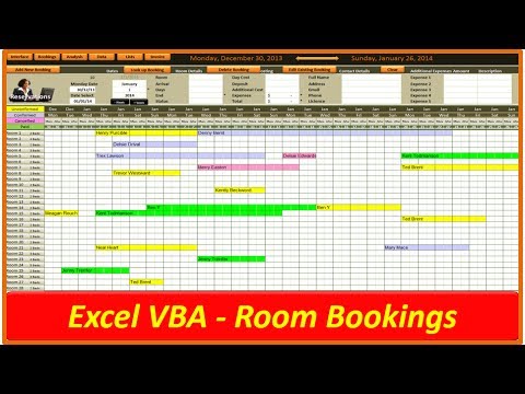 Hotel Reservation Chart Excel