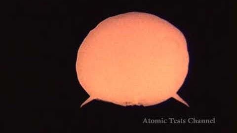 Slow motion atomic test fireball grow up EG&G science study Nevada Tests Site